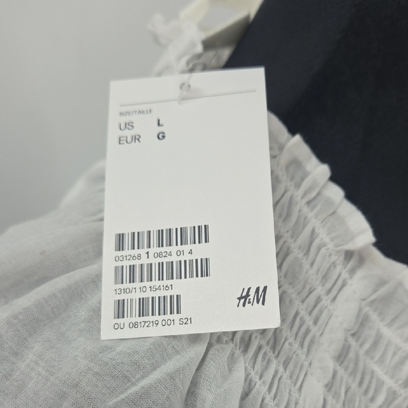 H&M White Dress With Lace And  Eyelet Detail NWT - Picture 3 of 16